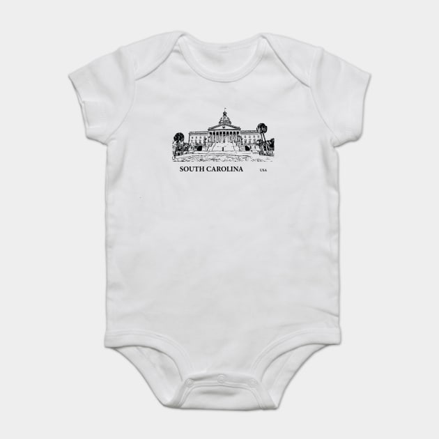South Carolina State USA Baby Bodysuit by Lakeric